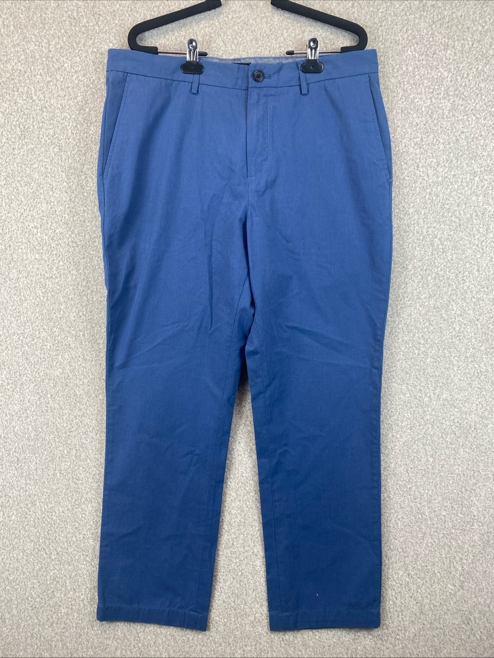 Banana Republic Factory Aiden Fit Men's 35x30 Blue Dress Pants Houndstooth Cottn